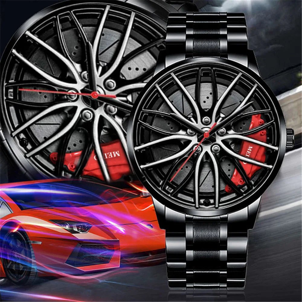 MotoHawk™ Men's Rim Watch MH8808 - Motorsport Automotive Watch - Zolenzo