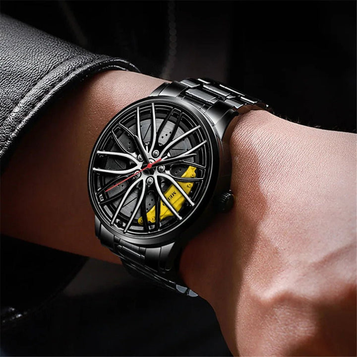 MotoHawk™ Men's Rim Watch MH8808 - Motorsport Automotive Watch - Zolenzo